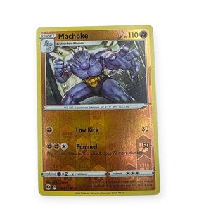 Reverse Holo 2020 Machoke Pokemon Trading Card